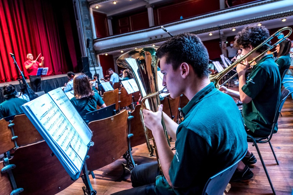 300321 | Ensayo de orquestas infanto juveniles en La Comedia - Subsecretaría de Comunicación Social (Marcelo Beltrame)