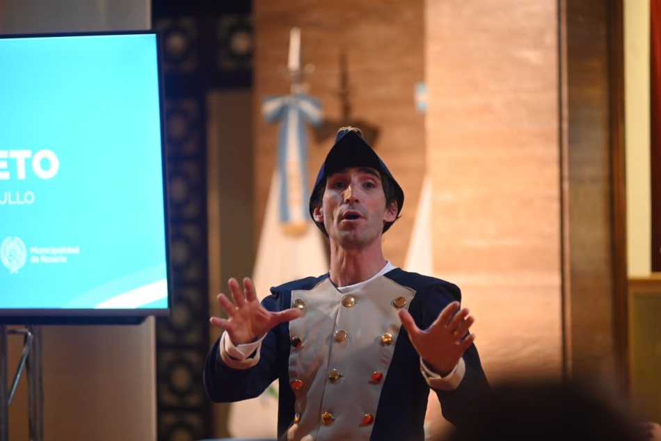 412733 | Actores rosarinos representaron a Manuel Belgrano y Catalina Echevarría en la presentación de  - Guillermo Buelga