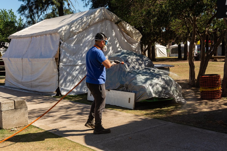 536543 | Operativo de fumigación en el Parque Nacional a la Bandera por Colectividades - Secretaría de Ambiente y Espacio Público (Juan Pablo Allegue)