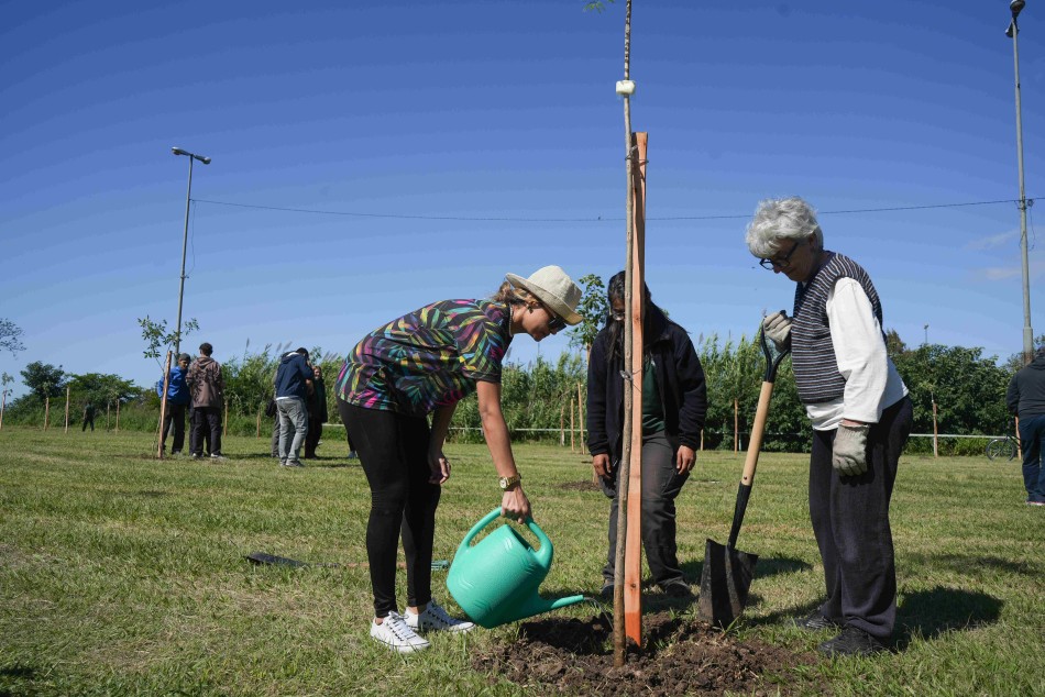 565173 | Masiva plantación de árboles en parque Italia - Secretaría de Ambiente y Espacio Público