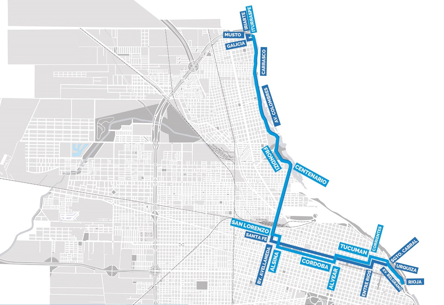 mapa linea de la costa